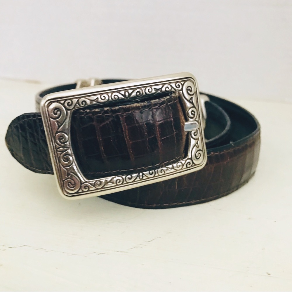 Brighton Marcus Two-Tone Reversible Belt Sz M/L 32